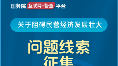 美女扣逼鸡巴插小穴视频国务院“互联网+督查”平台公开征集阻碍民营经济发展壮大问题线索